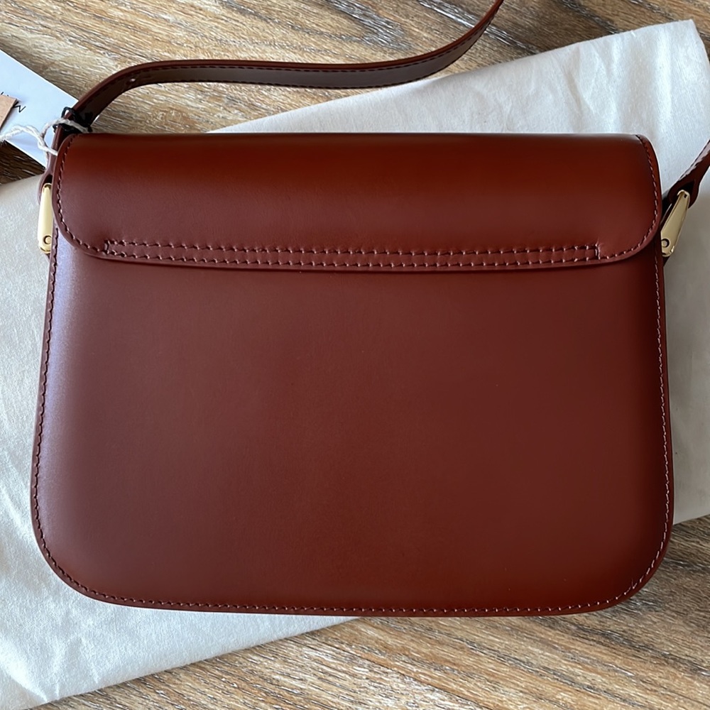 A.P.C. Brown Leather Shoulder Bag with Gold Hardware - Picture 12 of 16